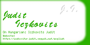 judit iczkovits business card